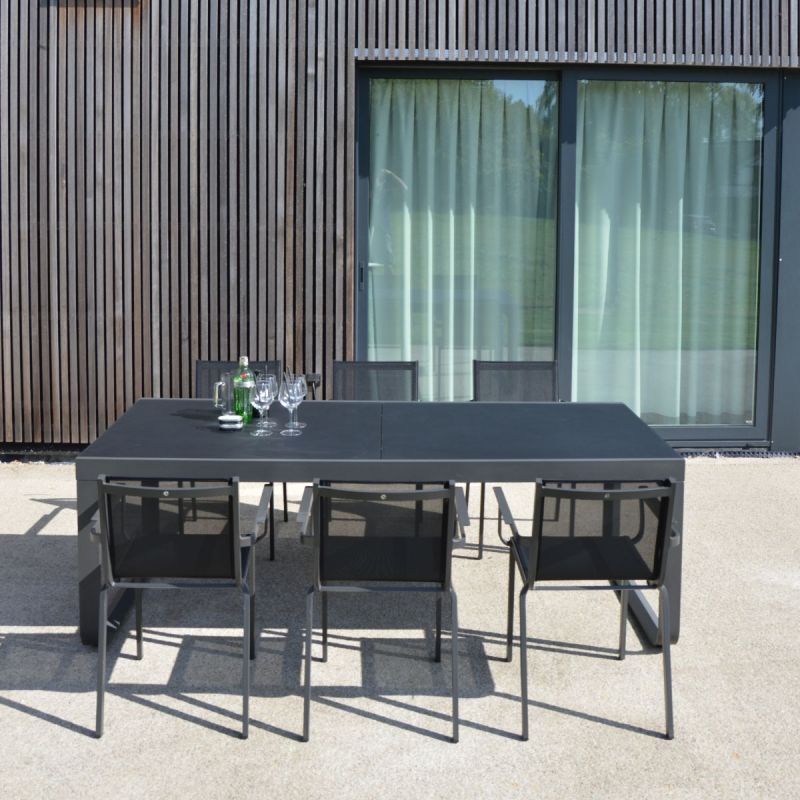 Table jardin aluminium extensible 3m40 - fuga