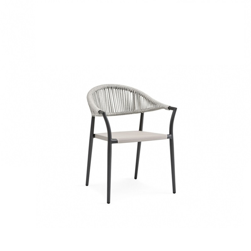 chaise aluminium corde