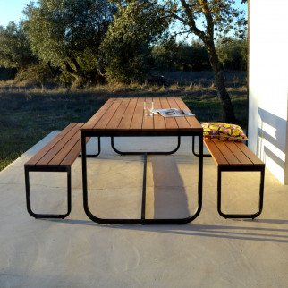 Table et bancs de jardin - Table pliante jardin - Table pique