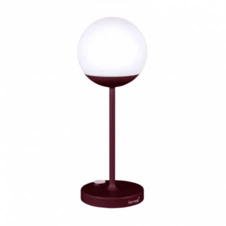 lampe mooon H41 cm cerise noir